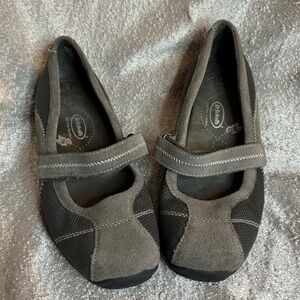 Dr. Scholl's Gray‎ Mary Jane Velcro Active Wear Shoe Gel Pac Insoles Size 8.5